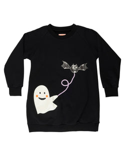 ghost t shirt dress Halloween Boo! Ghost Black T-Shirt Dress